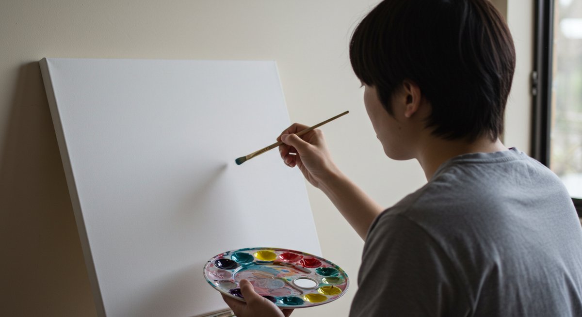 アクリル 絵の具 グラデーション