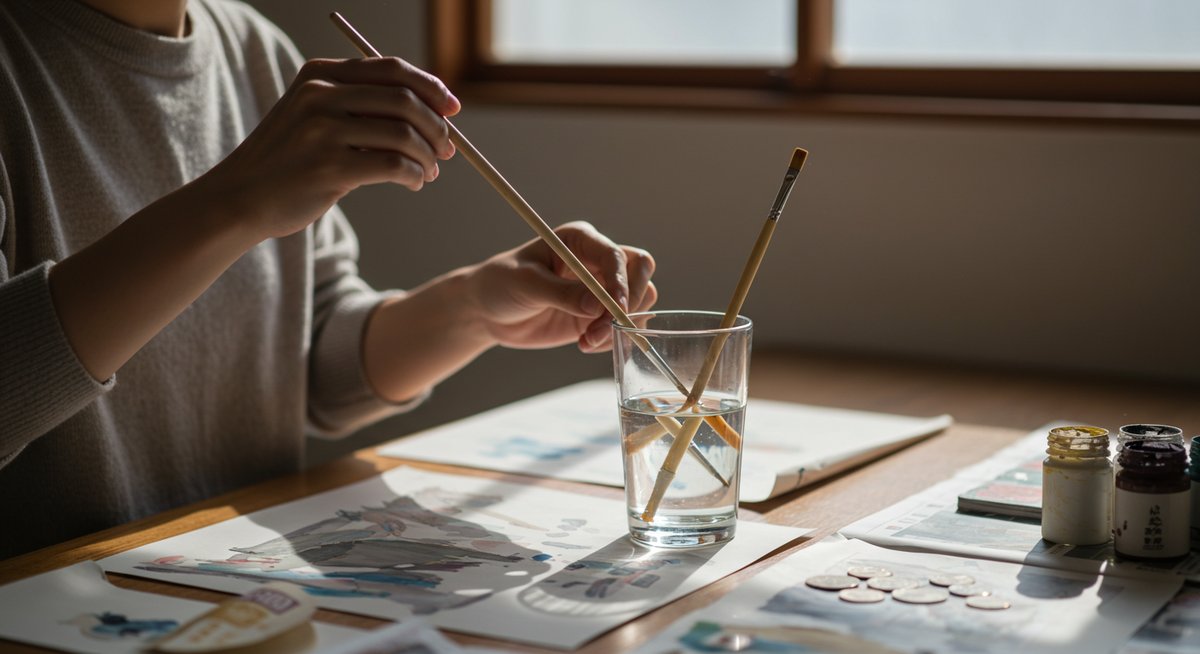 水 彩画 アクリル