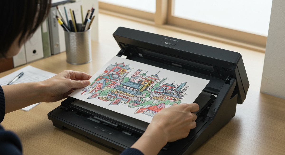 アナログ 絵 スキャン