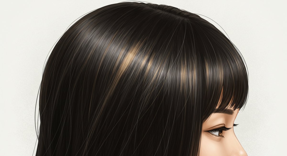 横 顔髪 描き 方